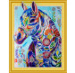 Алмазна мозаїка по номерам на холсті 40*50см NEW WORLD LP019 Квітковий кіннь