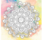 Картина по конт. на холсті +фарби Идейка 25*25см DZ657 Антістрес. Мандала осяяння