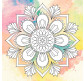 Картина по конт. на холсті +фарби Идейка 25*25см DZ667 Антістрес. Мандала мудрости