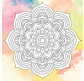 Картина по конт. на холсті +фарби Идейка 25*25см DZ590 Антістрес. Мандала натхнення