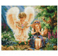 Алмазна мозаїка по номерам на холсті 40*50см Никитошка GJ2093 Дівчинка з ангелом