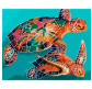 Картина  по номер. на холсті 40*50см Идейка КН2455 Черепахи у лазурній воді