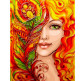 Картина  по номер. на холсті 40*50см Идейка КН4599 Вогняна дівчина
