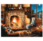 Картина  по номер. на холсті 40*50см Идейка КН2236 Біля каміну