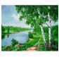 Картина по номер. на холсті 40*50см Никитошка GX24184 Берези вздовж річки