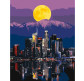 Картина  по номер. на холсті 40*50см Идейка КН3565 Вогні мегаполісу