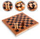 Шахмати дерево 34*34см (+нарди+шашки) 3830