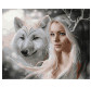 Картина по номер. на холсті 40*50см Никитошка GX30108 Біла вовчиця