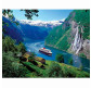 Алмазна мозаїка по номерам на холсті 30*40см Josef Otten GB70062 Норвезький фіорд