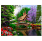 Алмазна мозаїка по номерам на холсті 30*40см Josef Otten GB70152 Місток у лісі