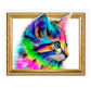 Алмазна мозаїка по номерам на холсті з 3D ефектом 40*50см Josef Otten ELT0551 Райдужний кіт