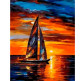 Картина по номер. на холсті 40*50см Sultani ST8027-6/X958 Яхта на заході сонця