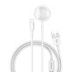 СЗУ Wireless US-CC076 2в1 USB Charging Cable iPhone and Apple Watch White CC076WH01
