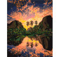 Картина  по номер. на холсті 40*50см Идейка КН2737 Багряна лагуна