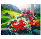 Картина по номер. на холсті 40*50см з элементами мозаїки Никитошка GZS1016 Букет на вікні