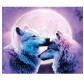 Картина по номер. на дереві 40*50см ЛИДЕР 5268 Пара вовків під місяцем