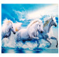 Картина по номер. на дереві 40*50см ЛИДЕР 5325 Трійка білих коней