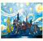 Картина по номер. на дереві 40*50см ЛИДЕР 1985 Замок в стилі Ван Гога