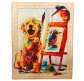 Алмазна мозаїка по номерам на холсті 40*50см ЛИДЕР GC013 Цуценя маляр