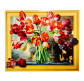 Алмазна мозаїка по номерам на холсті 40*50см ЛИДЕР GC017 Тюльпани в графині
