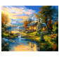 Картина по номер. на холсті 40*50см Бебилон Турбо VP1355 Будинок біля озера