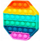 Іграшка Pop it ПопИт антістрес 12*12см Восьмикутник Веселка 121201