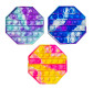 Іграшка Pop it ПопИт антістрес 12*12см Восьмикутник Мрамор Різнокольоровий 221201