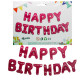 Повітряна кулька набір Happy Birthday 13шт фігурний Pink 1215-P