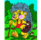 Алмазна мозаїка по номерам на холсті 30*40см Никитошка EJ678 Їжачок з кошиком