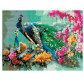 Алмазна мозаїка по номерам на холсті 30*40см Никитошка EJ1071 Павич в квітах