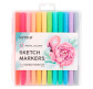 Маркер двустор. SketchMarker Kite для паперу набір 12шт Pastel K22-045