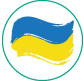 Наліпка-шильда Патриотична Україна д-3см Прапор України