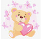 Картина по номер. на холсті 30*30см Идейка КН6001 Маленький ведмедик