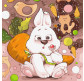 Картина по номер. на холсті 30*30см Идейка КН4215 Чарівний зайка