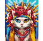 Картина по номер. на холсті 40*50см BrushMe BS53126 Киця україночка