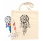 Сумка-шопєр бавовна, розмальовка, 38*42см ручка 70см ROSA Talent 220 г/кв.м Ловець снів N0003603