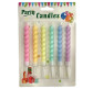 Свічки-набір для торта Party Candles 6 свічок по 7см Макарун 23997