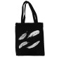 Сумка через плече Екосумка-шопер чорна Пір'я №801-30