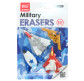 Гумка-ластик 3D Eraser набір 4шт Military Літаки мікс №8330