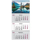 Календар настінний квартальний 2024 Axent на 3 спиралі 29,7*63см 8803-24-9-A Water 3