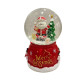 Сувенір Новорічний прозора куля снігова d-8см, з Дідом Морозом, музична, що світиться. 13см E-7-80