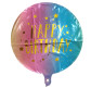 Повітряна кулька фольга Happy birthday 45*45см двокольоровий з зірками