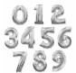 Повітряна кулька Лидер-ZYBalloon Цифра 40см 1шт, асорті 0-9 срібло 1214-8-H