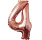 Повітряна кулька ООПТ Цифра-4 75см 1шт, золото рожеве 9537rg-4