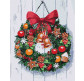 Картина  по номер. на холсті 40*50см Идейка КН5534 Різдвяний вінок