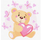 Картина по номер. на холсті 30*30см Идейка КН6084 Маленький ведмедик