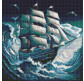 Алмазна мозаїка по номерам на холсті 40*40см Идейка АМО7720 Шторм на морі