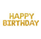Повітряна кулька набір Happy Birthday 13шт фігурний Gold 1215-G
