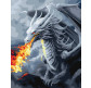 Картина  по номер. на холсті 40*50см Идейка КН6561 Вогнедишний дракон
