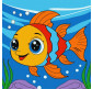 Картина по номер. на холсті 25*25см Идейка КН6199 Мрійлива рибка